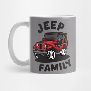 Jeep Lover  Off Road Car Design Family Mug